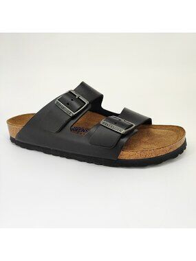 Birkenstock Arizona Women's Size 10 US Sandals Birko-Flor Black Soft Footbed